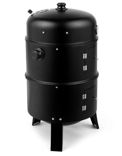Bild in Galerie-Viewer laden, 80*41*48cm Eisen Spray Smoker Carbon Grill Schwarz
