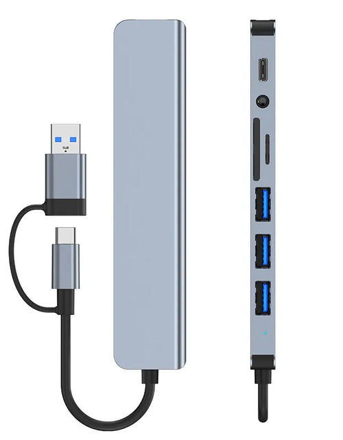 Load image into Gallery viewer, 8-IN-2 USB HUB 3.0 USB C HUB Dock Station 5Gbps High Speed Transmission USB Splitter Type C to USB OTG Adapter For Macbook Pro
