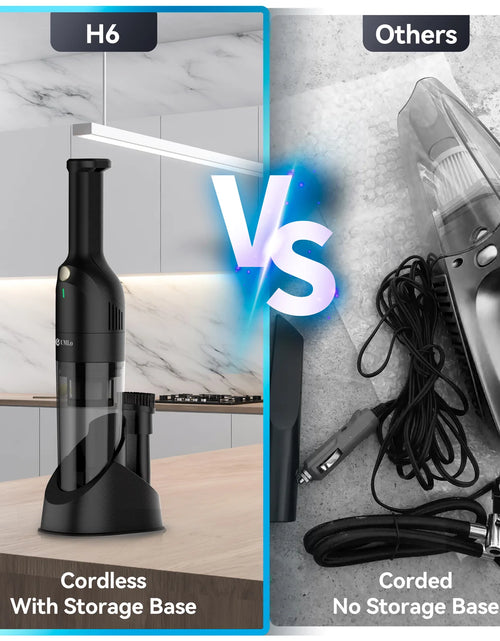 Load image into Gallery viewer, UMLo H6 Handheld Rechargeable Vacuum Cleaner Cordless with 30 Mins Runtime&amp;500 ML Dust-bin, for Car Floors Pet Hair Home Office
