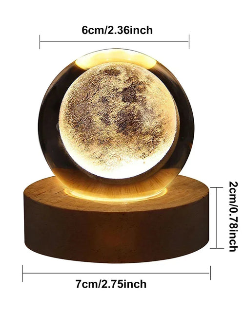 Load image into Gallery viewer, Unique 3D Crystal Ball Lamp with Galaxy and Planetary Projections
