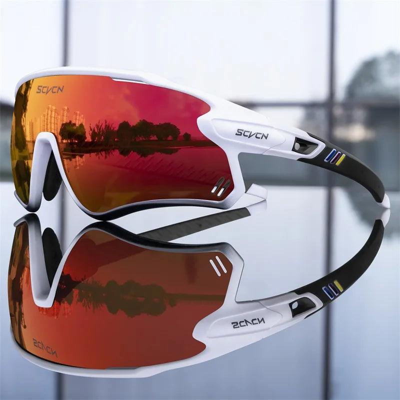 SCVCN Polarized Cycling Glasses MTB Riding Running Sunglasses UV400 Fishing Goggles Man Woman Bike Bicycle Eyewear