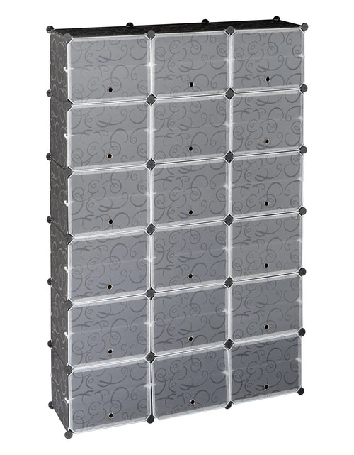 Load image into Gallery viewer, 12-Tier Portable 72 Pair Shoe Rack Organizer 36 Grids Tower Shelf Storage Cabinet Stand Expandable for Heels, Boots, Slippers,
