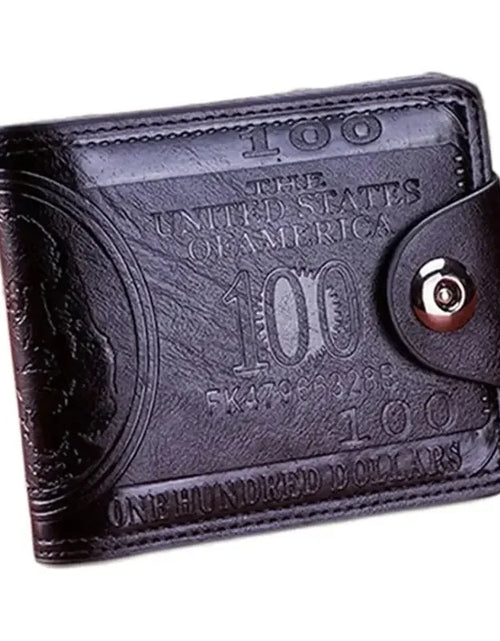 Load image into Gallery viewer, Men&#39;s Leather Wallets With 100 US Dollar Pattern
