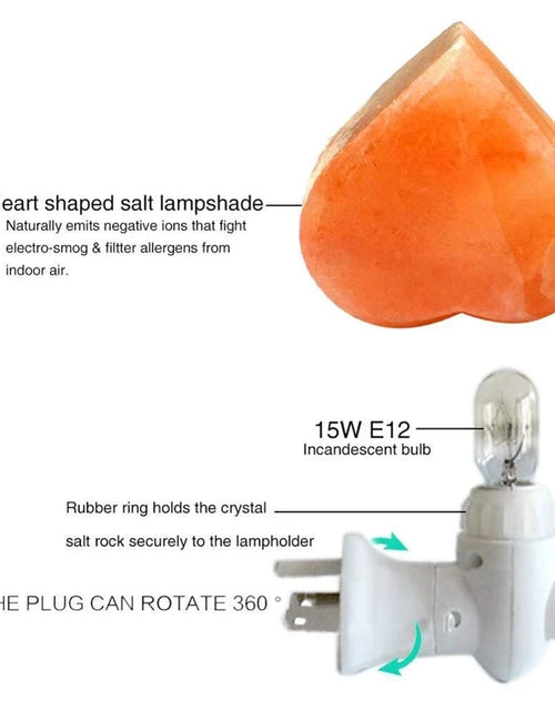 Load image into Gallery viewer, Himalayan Warm White Salt Lamp Natural Crystal Hand Carved Night Light Home Decor Air Purifying with Plug Release Negative Ions
