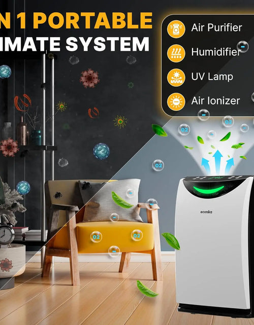 Load image into Gallery viewer, 4 in 1 Humidifier and Air Purifier in One Up To 1035 SqFt - Ionizer UV C Light Air Purifier and Humidifier Combo, Whole House
