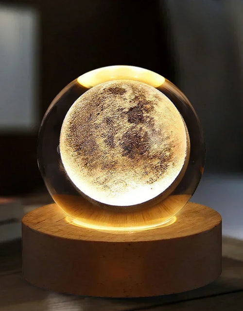 Load image into Gallery viewer, Unique 3D Crystal Ball Lamp with Galaxy and Planetary Projections
