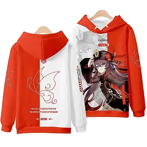 Genshin Impact HU TAO HUTAO 3D Hoodies Winer Suit Hoodies Sportswear Harajuku Women Men Hooded Sweatshirts