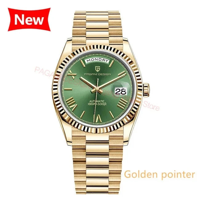 Pagani Design New Week Calendar Type watch for men Sapphire mirror 10ATM Automatic Watch ST16 Business Men’s All Steel Watches