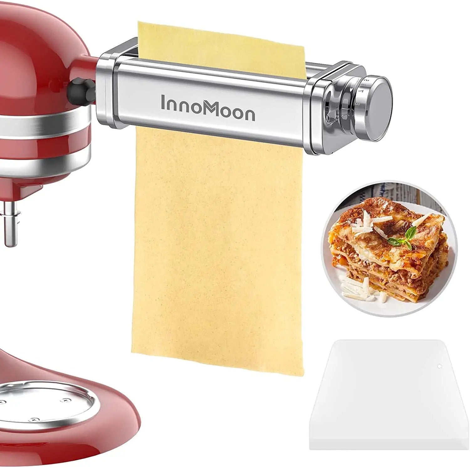 Pasta Attachment for Kitchenaid Stand Mixer,Cofun 3 Piece Pasta Maker Machine with Pasta Roller and Cutter Set for Dough Sheet,