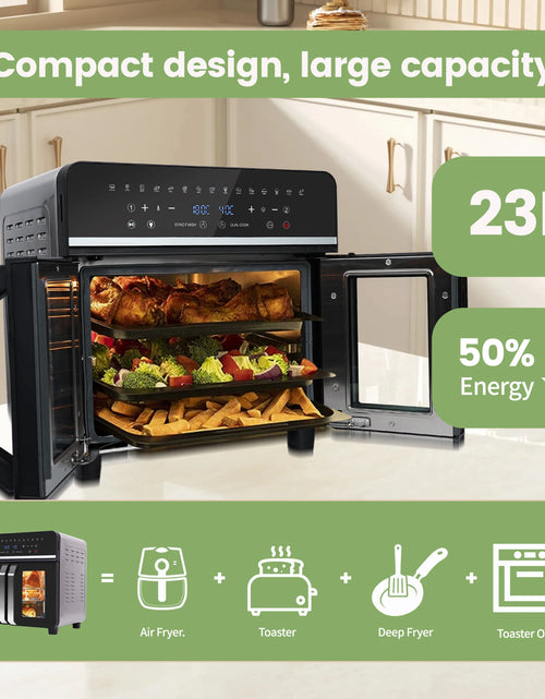 Load image into Gallery viewer, Dual Zone Hot Air Fryer, 23 L Hot Airfryer, XXL Oven 2200 W with LED Touch Screen, 15 Programmes, with Recipe Book
