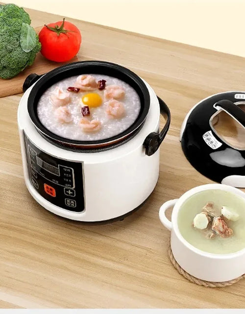 Load image into Gallery viewer, 12V 24V Portable Electric Rice Cooker 2L Timing Reservation Food Heating Cooking Steamer Soup Stew Pot Steamer Cooker
