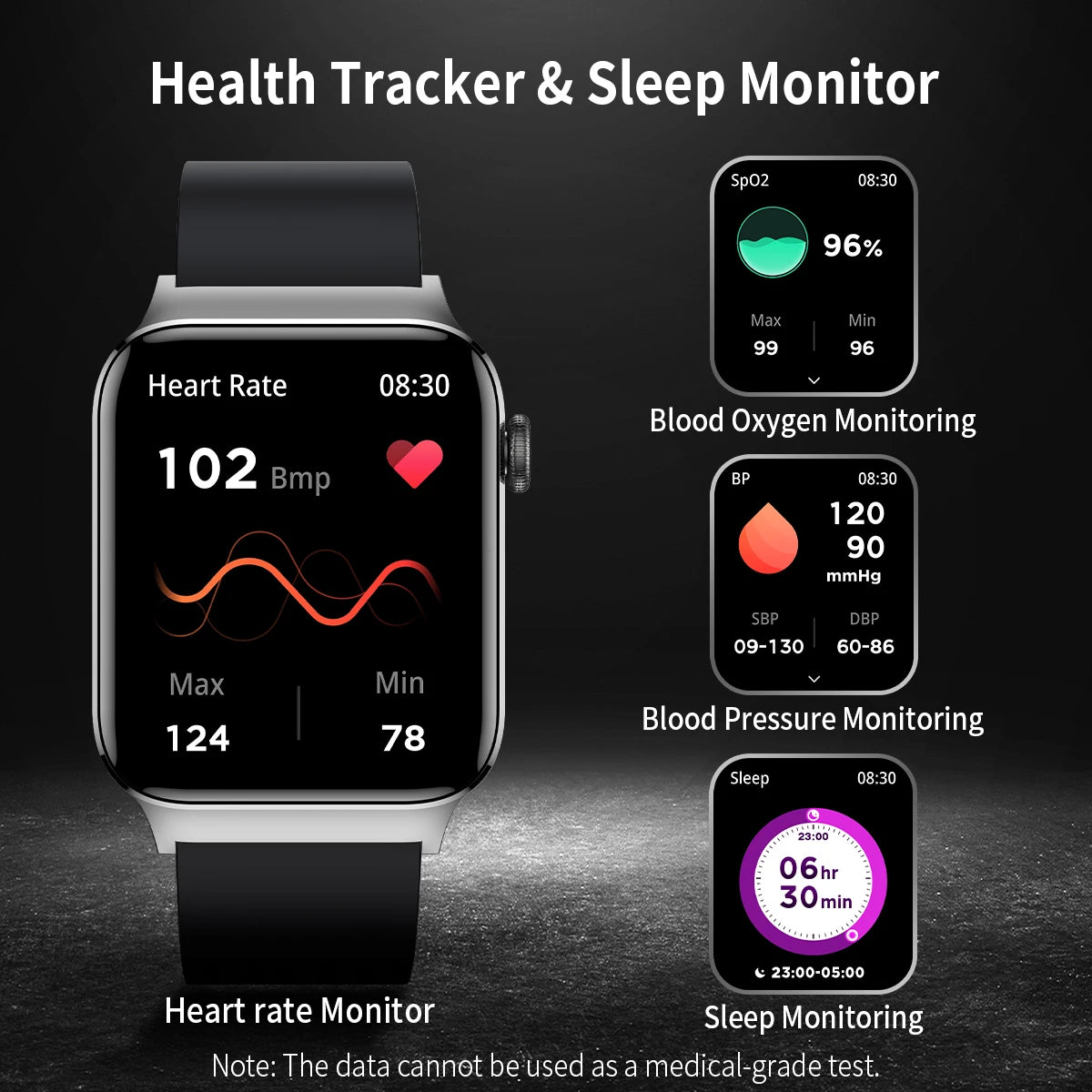 Reloj inteligente, reloj inteligente de fitness de 1,83" para teléfonos Android e iOS, 123 modos deportivos, asistente de voz, reloj inteligente para hombres