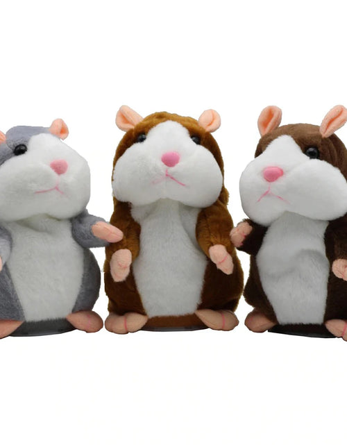 Load image into Gallery viewer, 15cm Cute Walking Talking Hamster Plush Animal Doll Funny Sound Record Repeat Voice Changing Educational Toy Pets
