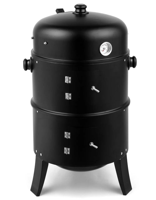 Bild in Galerie-Viewer laden, 80*41*48cm Eisen Spray Smoker Carbon Grill Schwarz
