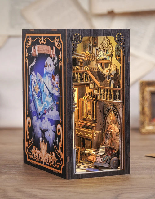 Load image into Gallery viewer, CUTEBEE DIY Book Nook Dollhouse 3D Puzzle with Touch Light Dust Cover Magic Series Gift idea Craft Bookshelf Insert Toy for Gift
