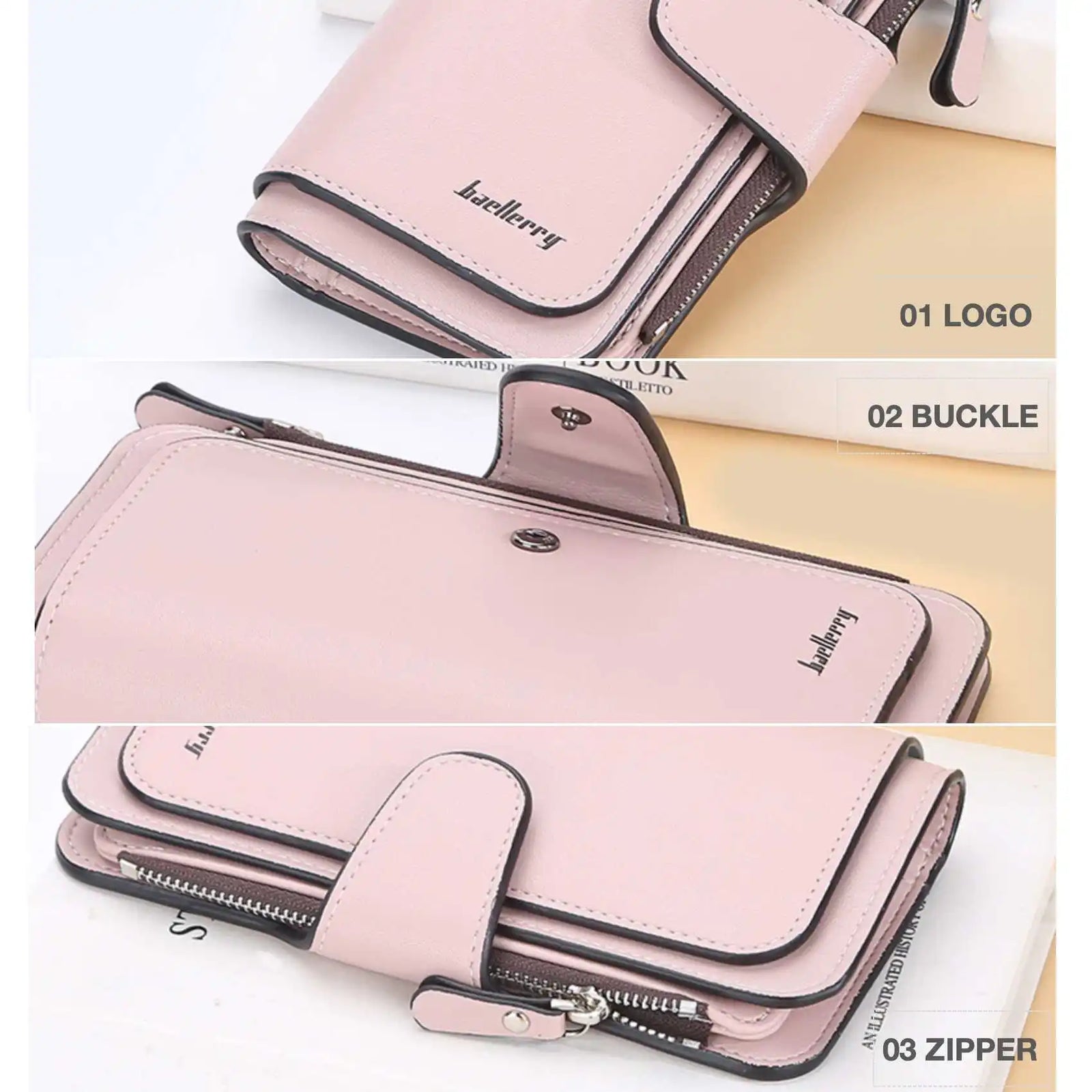 Large Capacity Women Long Leather Wallet