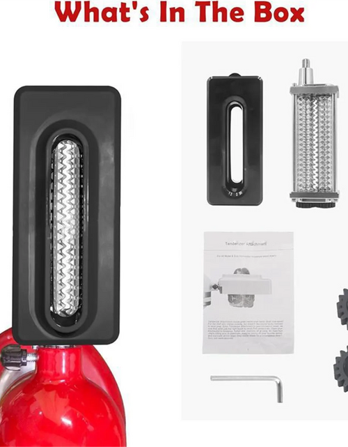 Load image into Gallery viewer, Meat Tenderizer for Kitchenaid Stand Mixer Stainless Steel Gears Meat Tenderizer Kitchen Poultry Tenderizers Black
