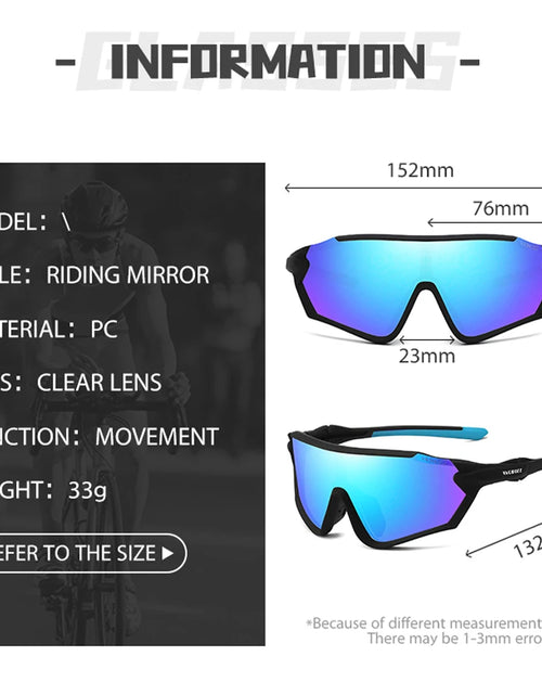 Load image into Gallery viewer, VAGHOZZ Brand New Style Cycling Glasses Outdoor Sunglasses Men Women Sport Eyewear UV400 MTB Bike Bicycle Photochromic Goggles
