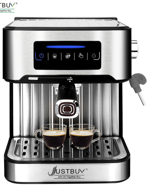 Load image into Gallery viewer, Espresso Coffee Machine Maker Semi-Automatic Pump With Cappuccino Milk Bubble Maker
