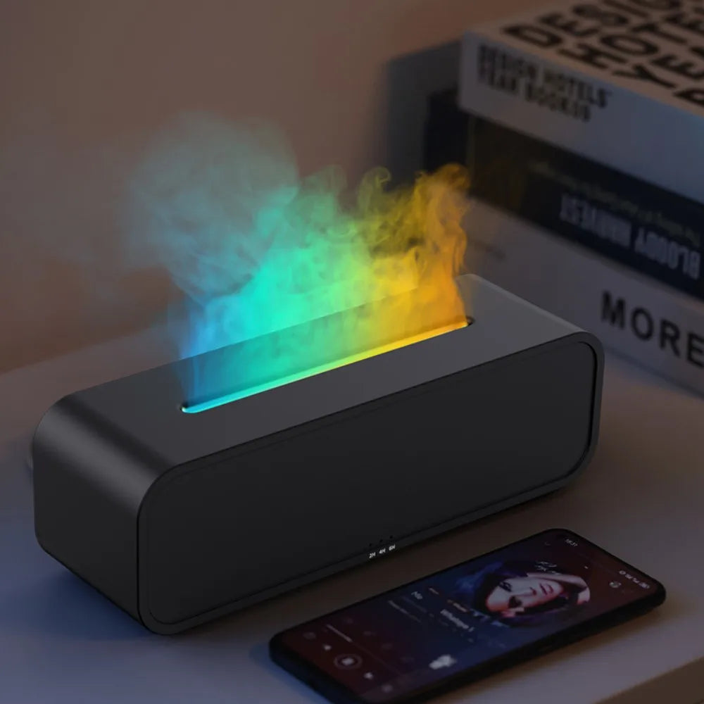 USB Aroma Diffuser Humidifier Addable Essential Oils Aroma Diffuser with Timer Protection Function 7 Colours Ambient Night Light