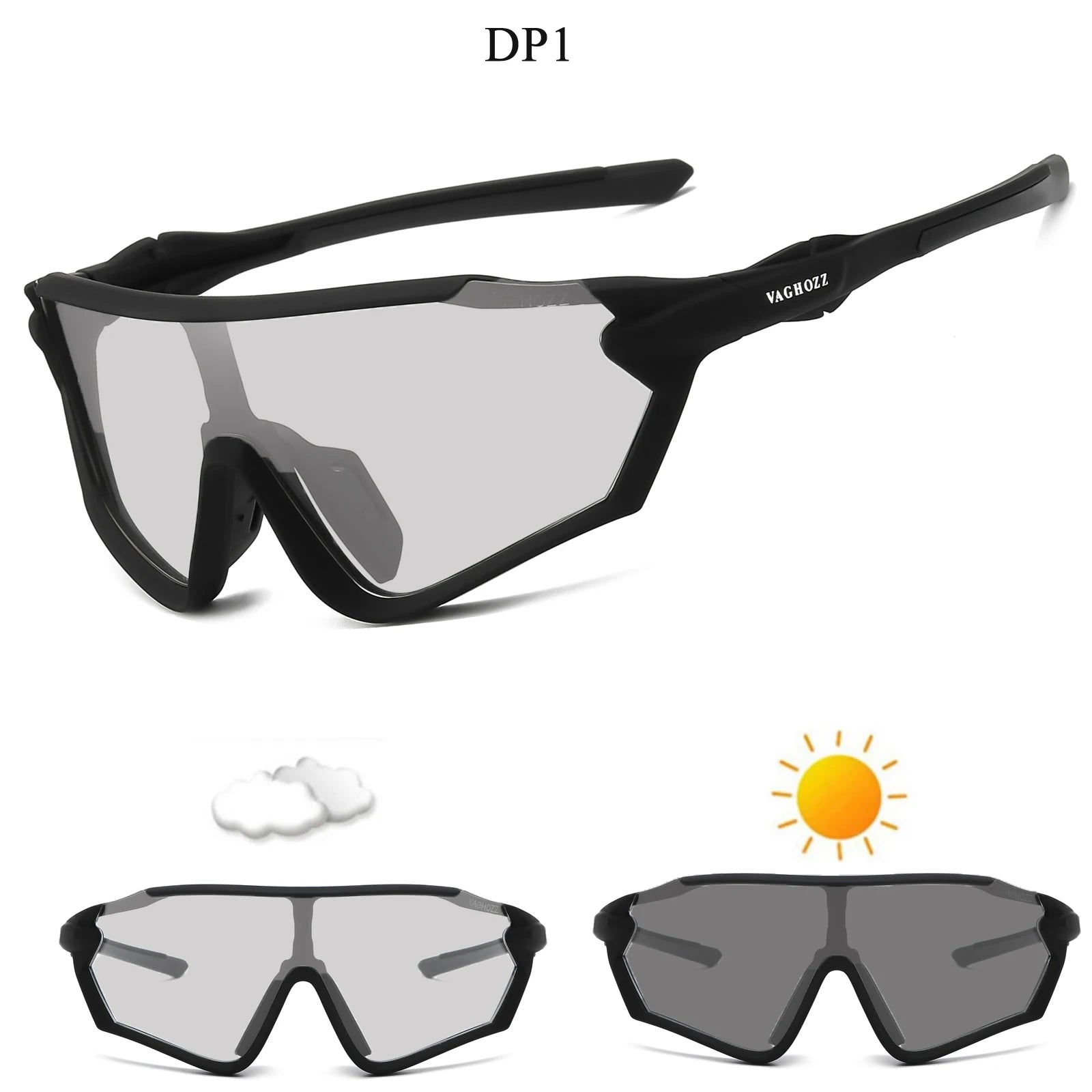 VAGHOZZ Brand New Style Cycling Glasses Outdoor Sunglasses Men Women Sport Eyewear UV400 MTB Bike Bicycle Photochromic Goggles