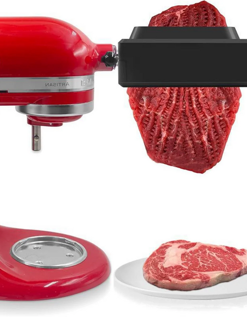 Load image into Gallery viewer, Meat Tenderizer for Kitchenaid Stand Mixer Stainless Steel Gears Meat Tenderizer Kitchen Poultry Tenderizers Black
