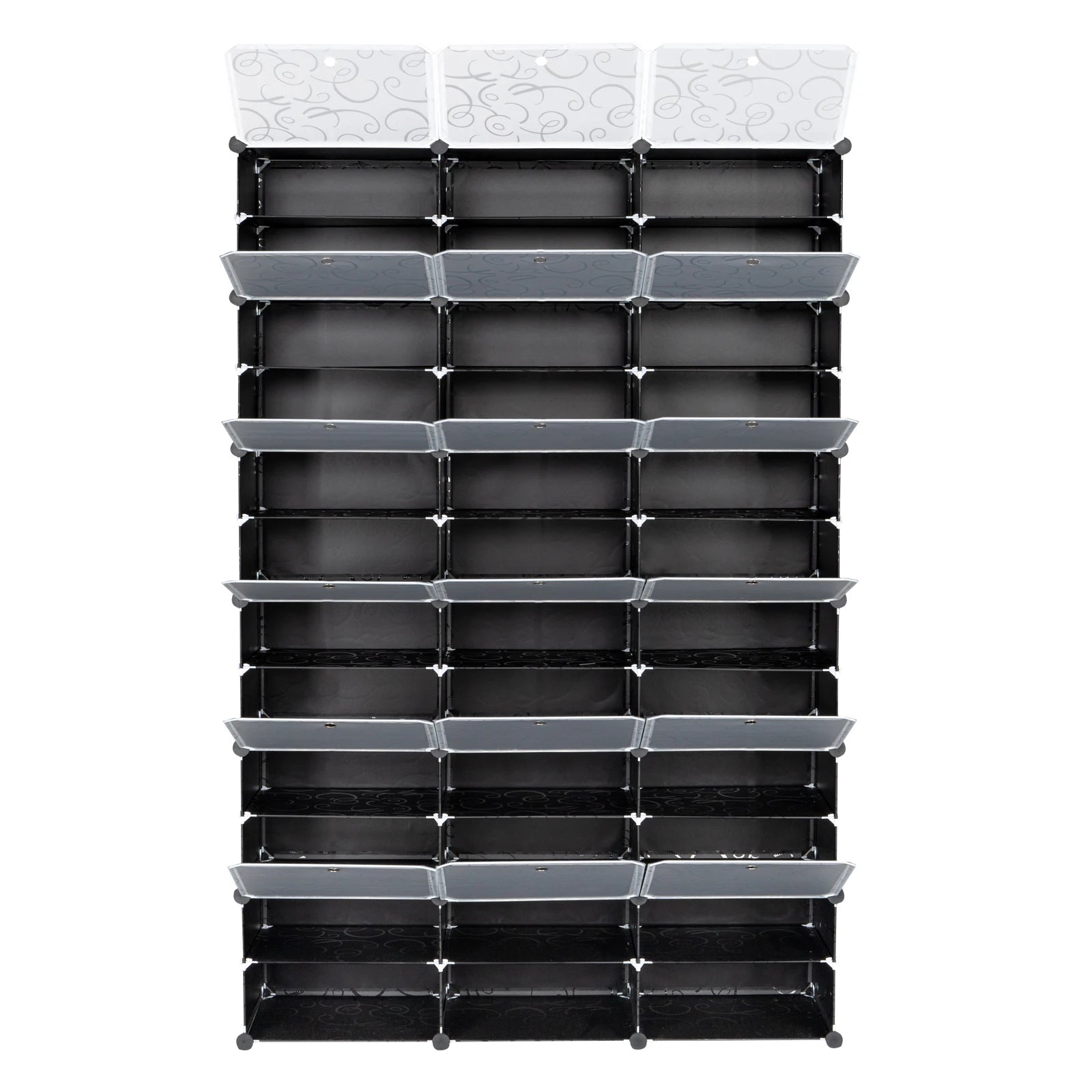 12-Tier Portable 72 Pair Shoe Rack Organizer 36 Grids Tower Shelf Storage Cabinet Stand Expandable for Heels, Boots, Slippers,