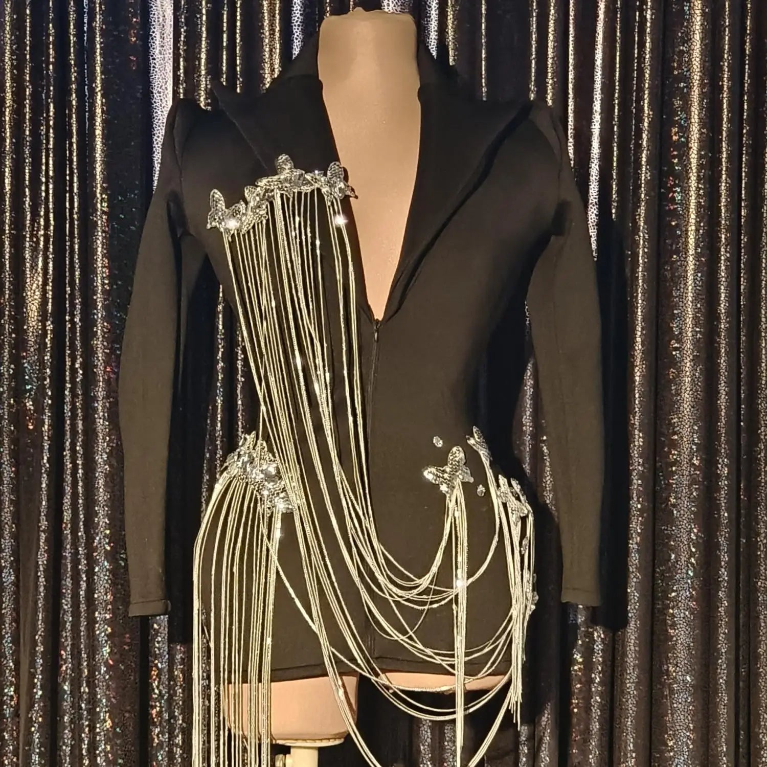 Luxury Rhinestones Mini Cocktail Dress