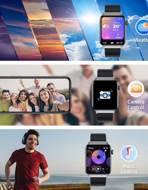 Cargar imagen en el visor de la galería, Reloj inteligente, reloj inteligente de fitness de 1,83&quot; para teléfonos Android e iOS, 123 modos deportivos, asistente de voz, reloj inteligente para hombres
