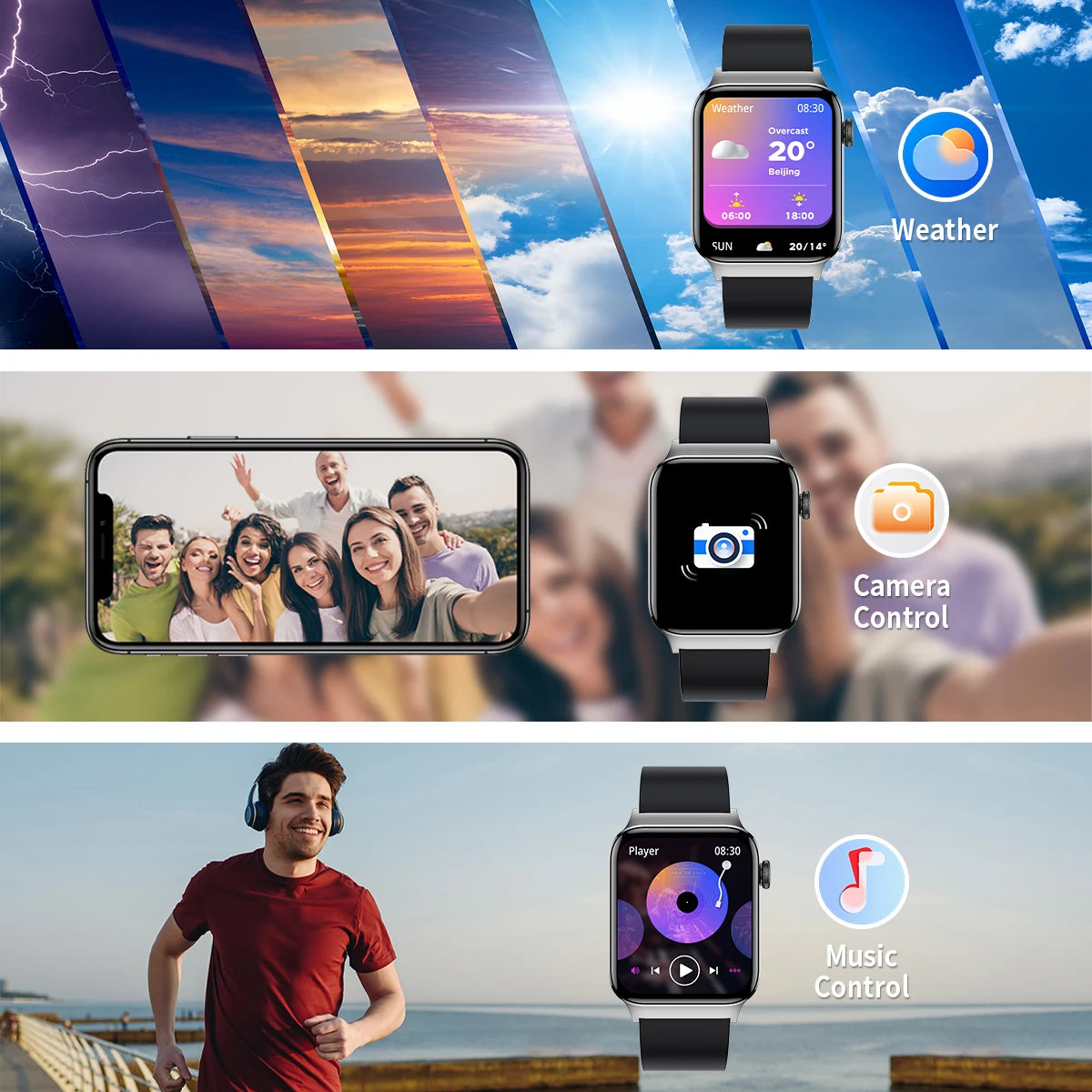 Reloj inteligente, reloj inteligente de fitness de 1,83" para teléfonos Android e iOS, 123 modos deportivos, asistente de voz, reloj inteligente para hombres