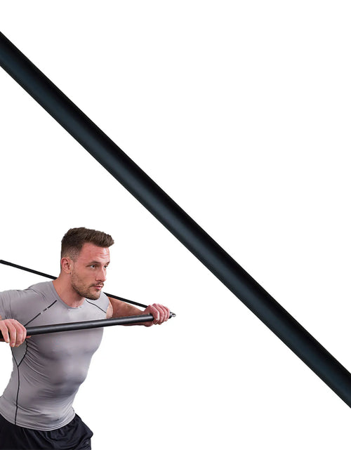 Load image into Gallery viewer, Non-Detachable LAT Pull Down Bar Cable Pulldown Attachments for Gym Straight Bar Resistance Band Bar for Weightlifting Workout
