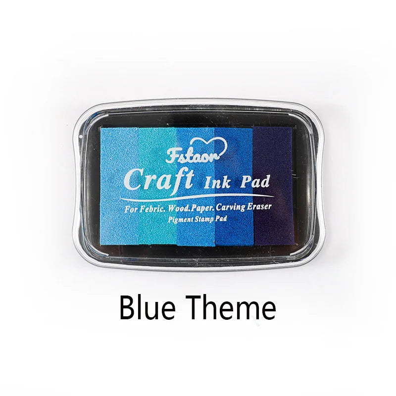 5-Color Gradient Color Ins Seal Stamp Pad DIY Wedding Finger Painting Garbage Diary Album Creation Ink Pad Big Box
