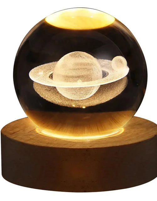 Load image into Gallery viewer, Unique 3D Crystal Ball Lamp with Galaxy and Planetary Projections
