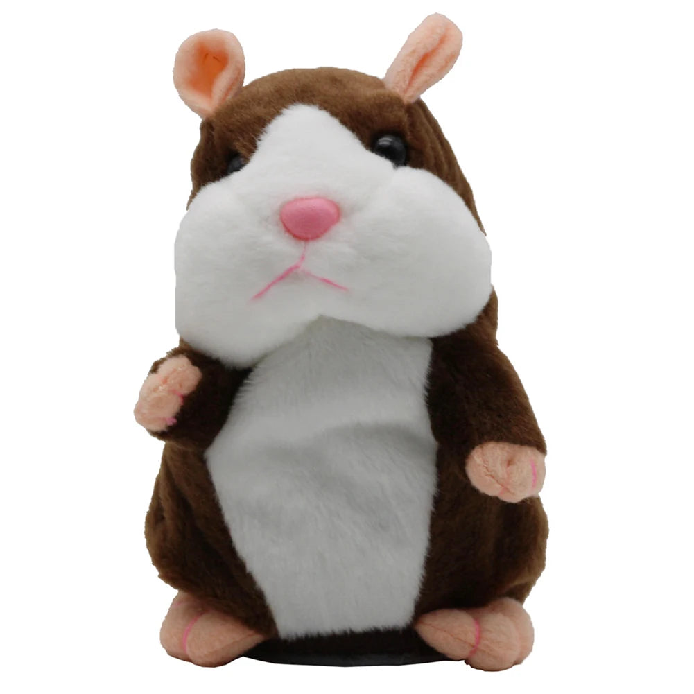 15cm Cute Walking Talking Hamster Plush Animal Doll Funny Sound Record Repeat Voice Changing Educational Toy Pets
