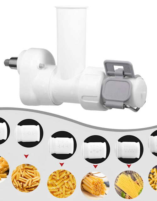 Load image into Gallery viewer, 6 in 1 Gourmet Pastas Press Stand Mixer Attachment Home Noodle Tool With 6 Different Shapes Pasta Press Outlet For Kitchenaid

