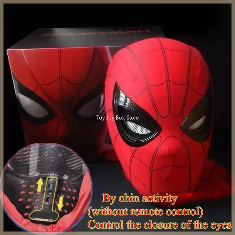 New Spider-man:no Way Home Spider Man Mask Luxury Helmet Rechargeable Remote Eyes Movable Mask Cosplay Decoration Gift Toys