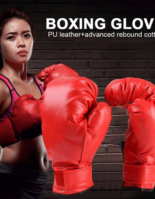 Load image into Gallery viewer, Adult Children Professional Boxing Training Glove Elastic Boxing Muay Thai Sanda Fighting Glove For Men And Women Kick PU Karate
