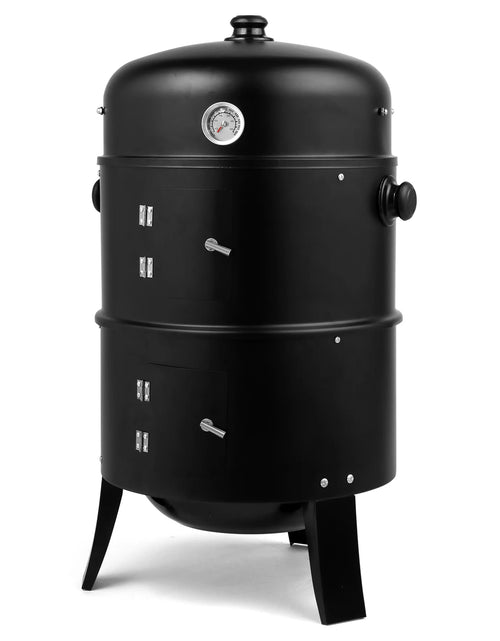 Bild in Galerie-Viewer laden, 80*41*48cm Eisen Spray Smoker Carbon Grill Schwarz
