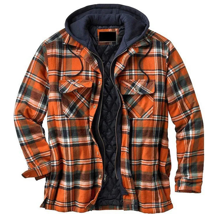 Chaqueta de trabajo de leñador nueva de otoño e invierno para hombre Chaqueta informal con capucha suelta de algodón cálido y grueso nueva de otoño e invierno