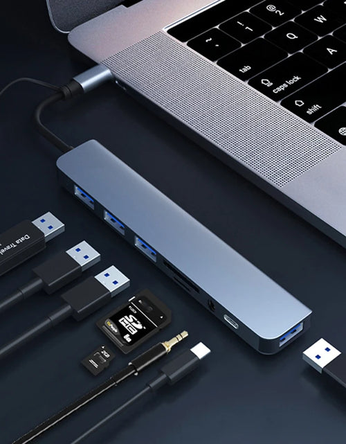 Load image into Gallery viewer, 8-IN-2 USB HUB 3.0 USB C HUB Dock Station 5Gbps High Speed Transmission USB Splitter Type C to USB OTG Adapter For Macbook Pro

