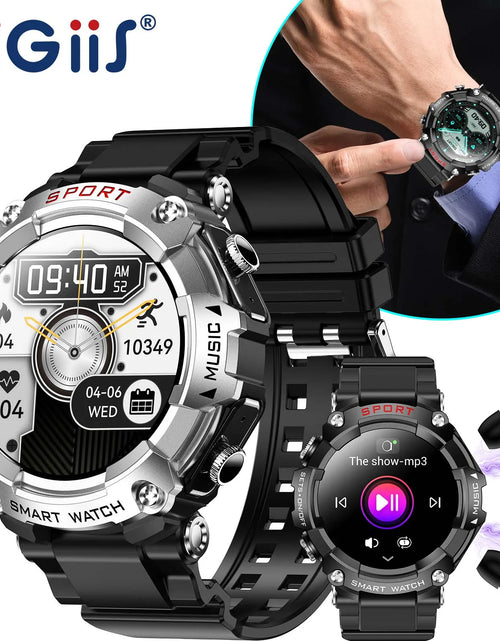 Bild in Galerie-Viewer laden, EIGIIS Smart Watch AMOLED-Display mit In-Ear-Bluetooth-Headset, Überwachung der Herzfrequenz, des Blutdrucks und der Sauerstoffsättigung, HD-Audio
