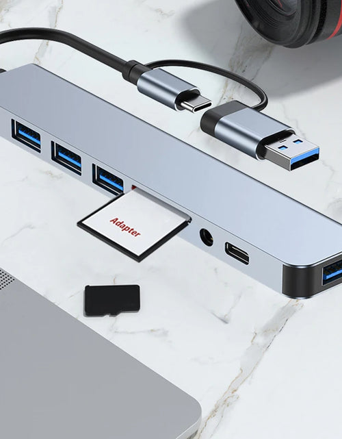 Load image into Gallery viewer, 8-IN-2 USB HUB 3.0 USB C HUB Dock Station 5Gbps High Speed Transmission USB Splitter Type C to USB OTG Adapter For Macbook Pro
