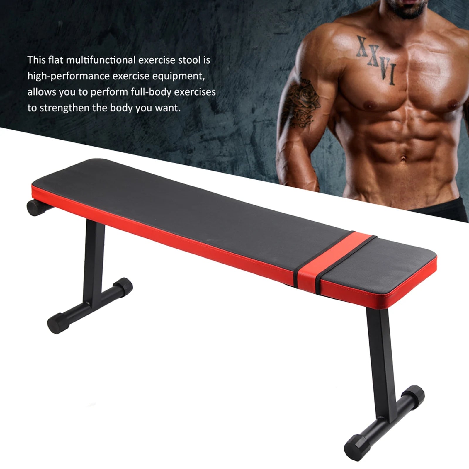Dumbbell Stool Fitness Equipment Fitness Stool High Quality Dumbbell Weight Lifting Fitness Flat Stool Equipment Heavy Structure