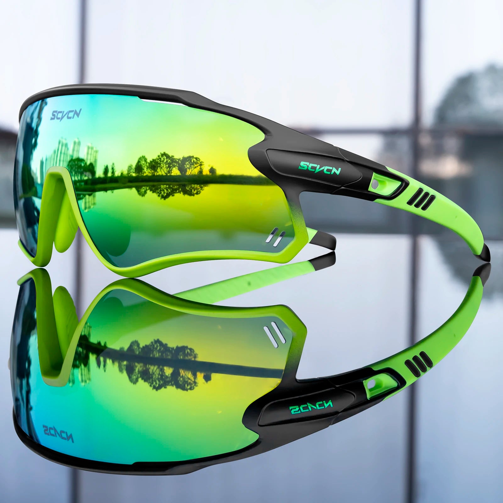 SCVCN Polarized Cycling Glasses MTB Riding Running Sunglasses UV400 Fishing Goggles Man Woman Bike Bicycle Eyewear