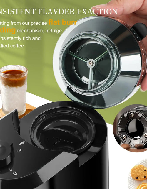 Load image into Gallery viewer, Wancle Automatic Burr Mill Coffee Grinder with 28 Grind Settings Electric Coffee Bean Grinding for Espresso Frech Press 2-12 Cup

