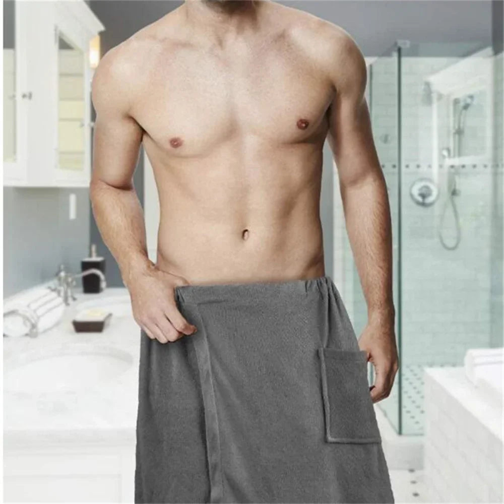 Soft Wearable Bath Towel with Pocket Bathrobes Shower Wrap Sauna Gym Swimming Holiday Spa Bath Beach Towel Toalla De Playa