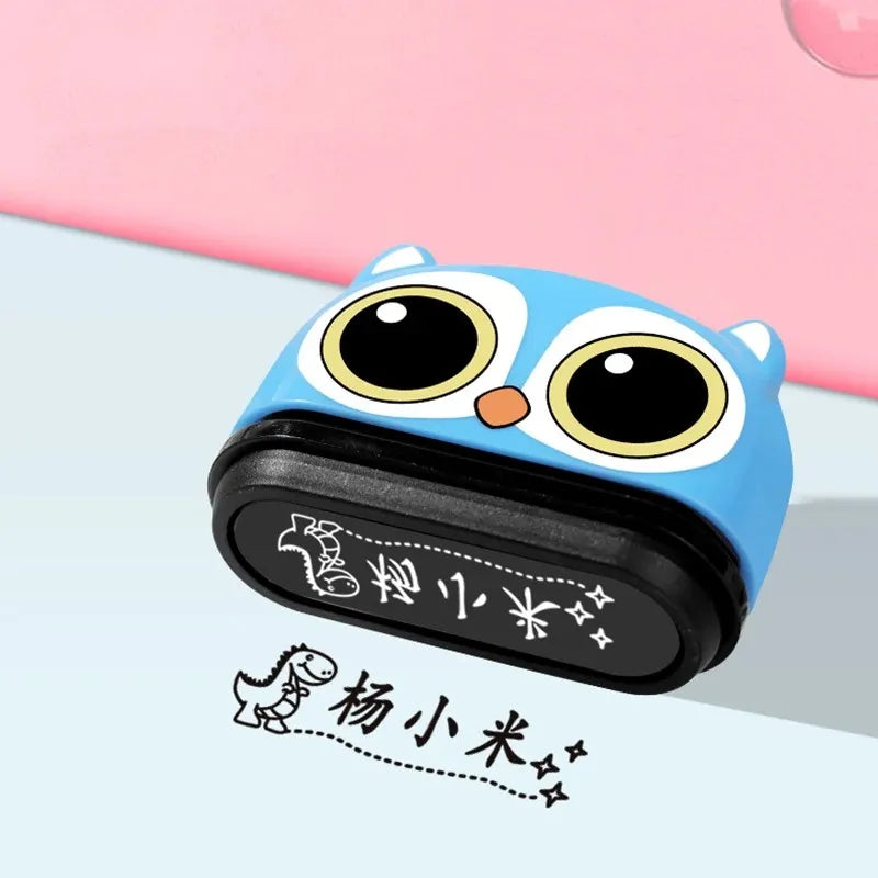 Yellow/Blue/Pink/White Stamp Custom Name Seals for Students Stationery Kindergarten Clothing Engraved Waterproof Non-fading