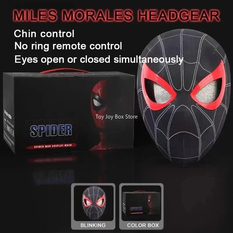 New Spider-man:no Way Home Spider Man Mask Luxury Helmet Rechargeable Remote Eyes Movable Mask Cosplay Decoration Gift Toys