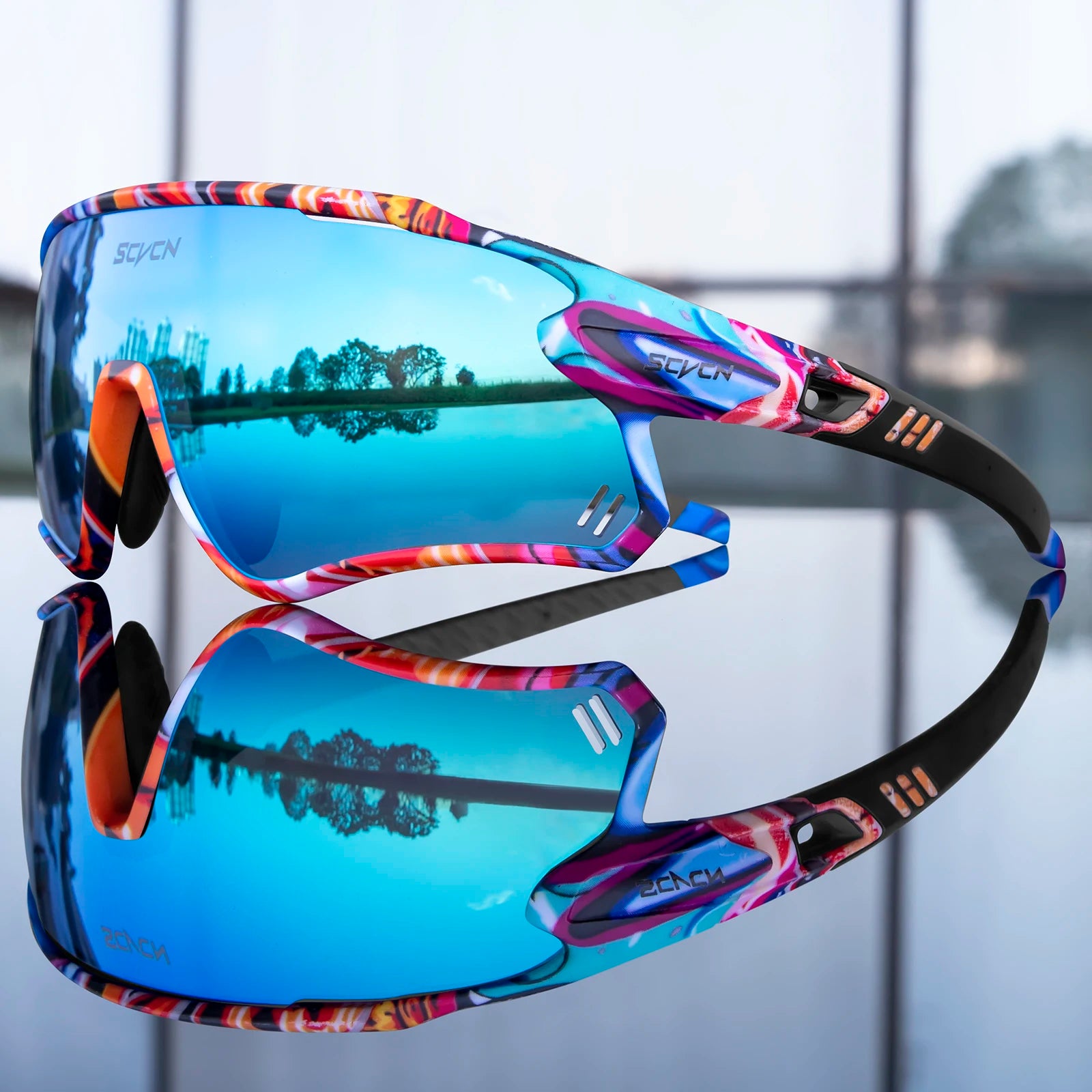 SCVCN Polarized Cycling Glasses MTB Riding Running Sunglasses UV400 Fishing Goggles Man Woman Bike Bicycle Eyewear