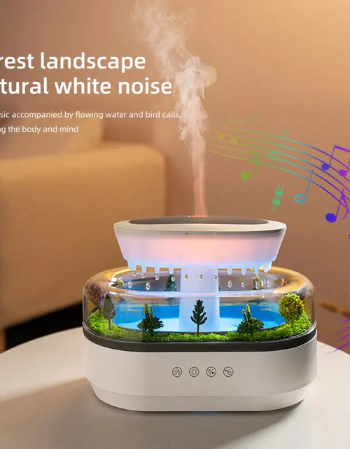 Load image into Gallery viewer, New Raindrop Green Landscape Humidifier, Air Humidifier Diffuser with Essential Oil Aromatherapy Function, Suitable for Home Use
